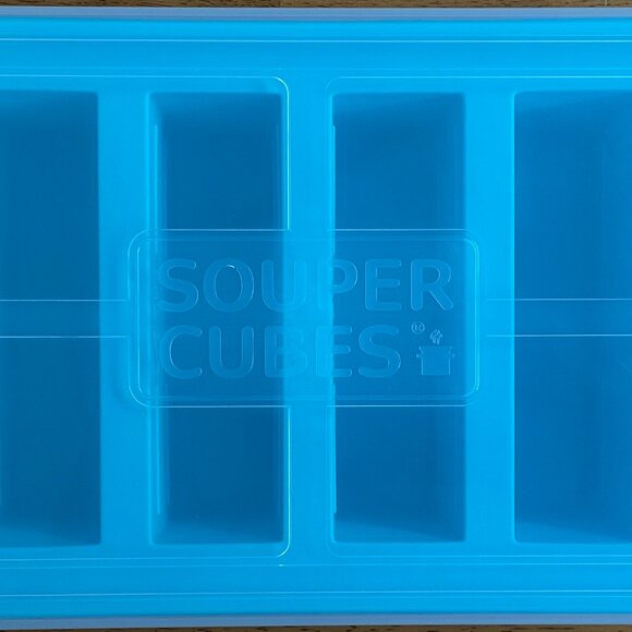 Souper Cubes 1/2-cup silicone freezer tray in aqua - Picture 6 of 11